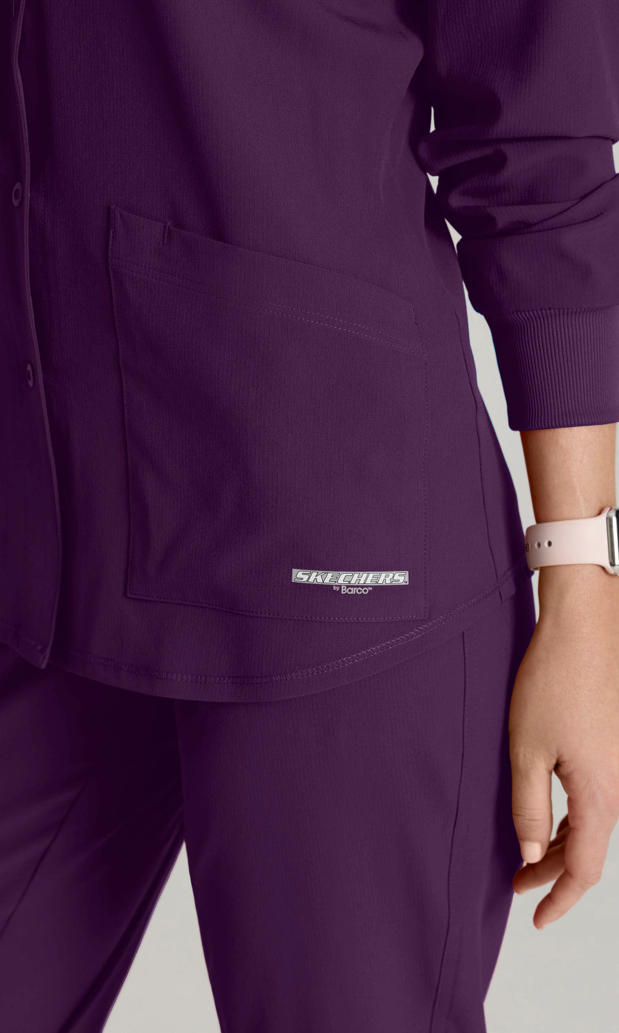 Skechers SK401 Stability Scrub Jacket Eggplant