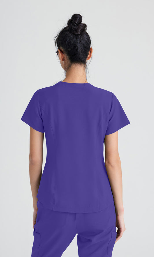 Grey's Anatomy Evolve GSST180 Rhythm Scrub Top New Grape