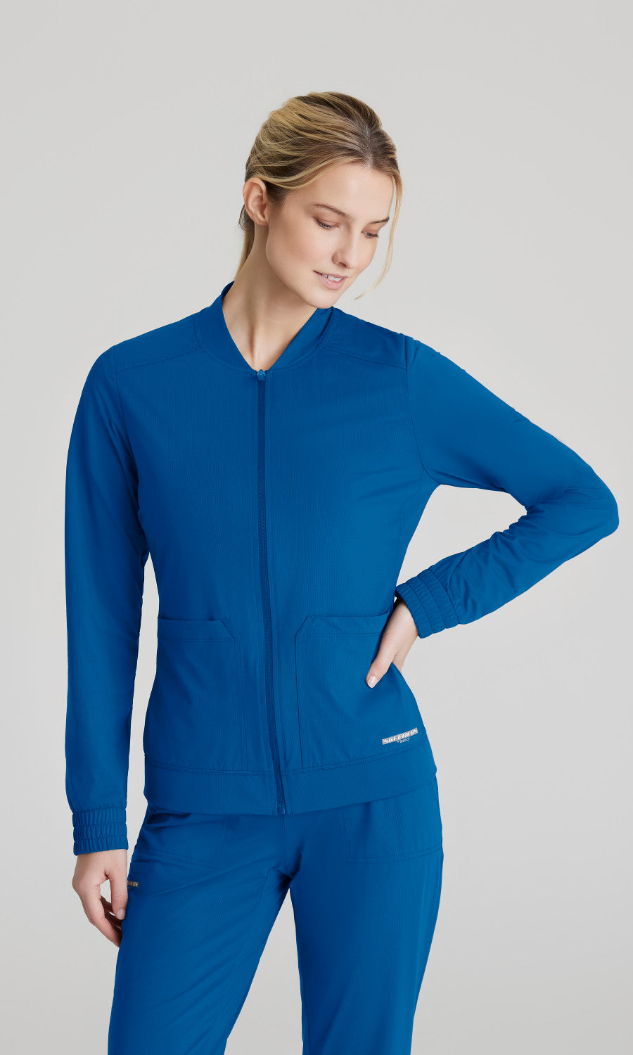 Skechers Slip-Ins Knits SKW919 Contour Knit Scrub Jacket New Royal
