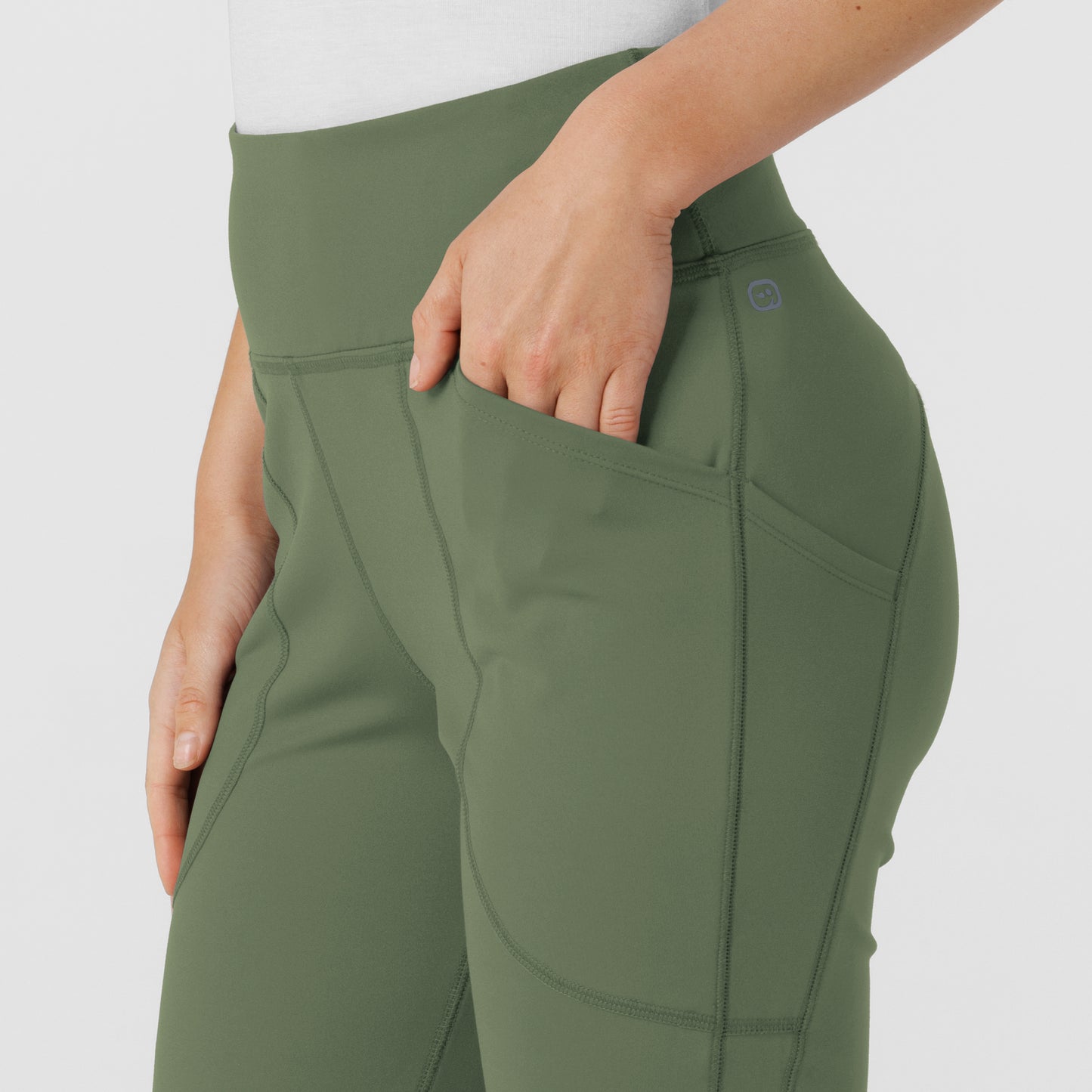 RENEW Knit 5459 Women's Flare Yoga Scrub Pants Olive