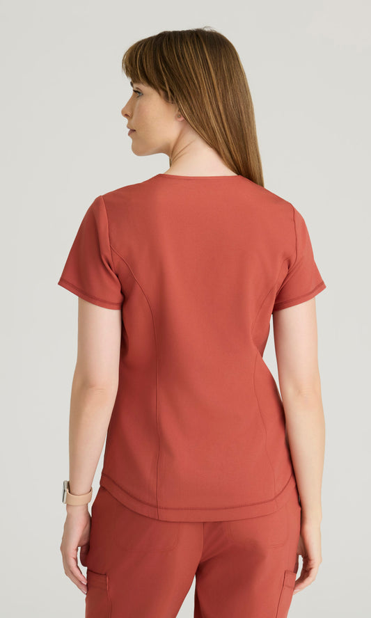 Grey's Anatomy Evolve GSST180 Rhythm Top Sedona Red