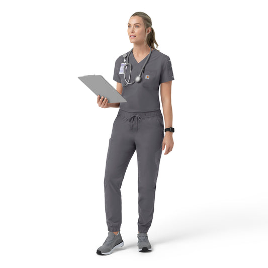 Rugged Flex C12139 Women's Tuck-in Scrub Top Pewter