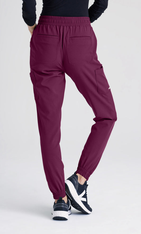 Grey's Anatomy Evolve GSSP625 Terra Scrub Joggers Wine