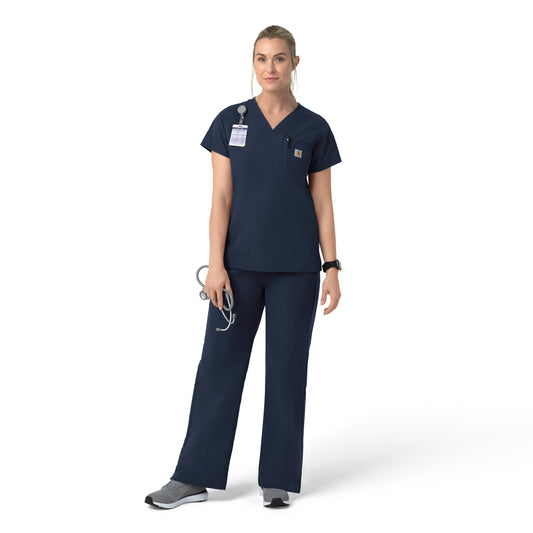 Rugged Flex C12239 Women's V-Neck Scrub Top Navy