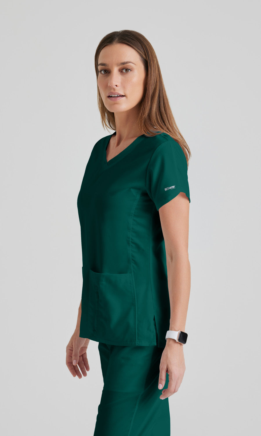 Grey's Anatomy 41423 Cora Scrub Top Hunter Green