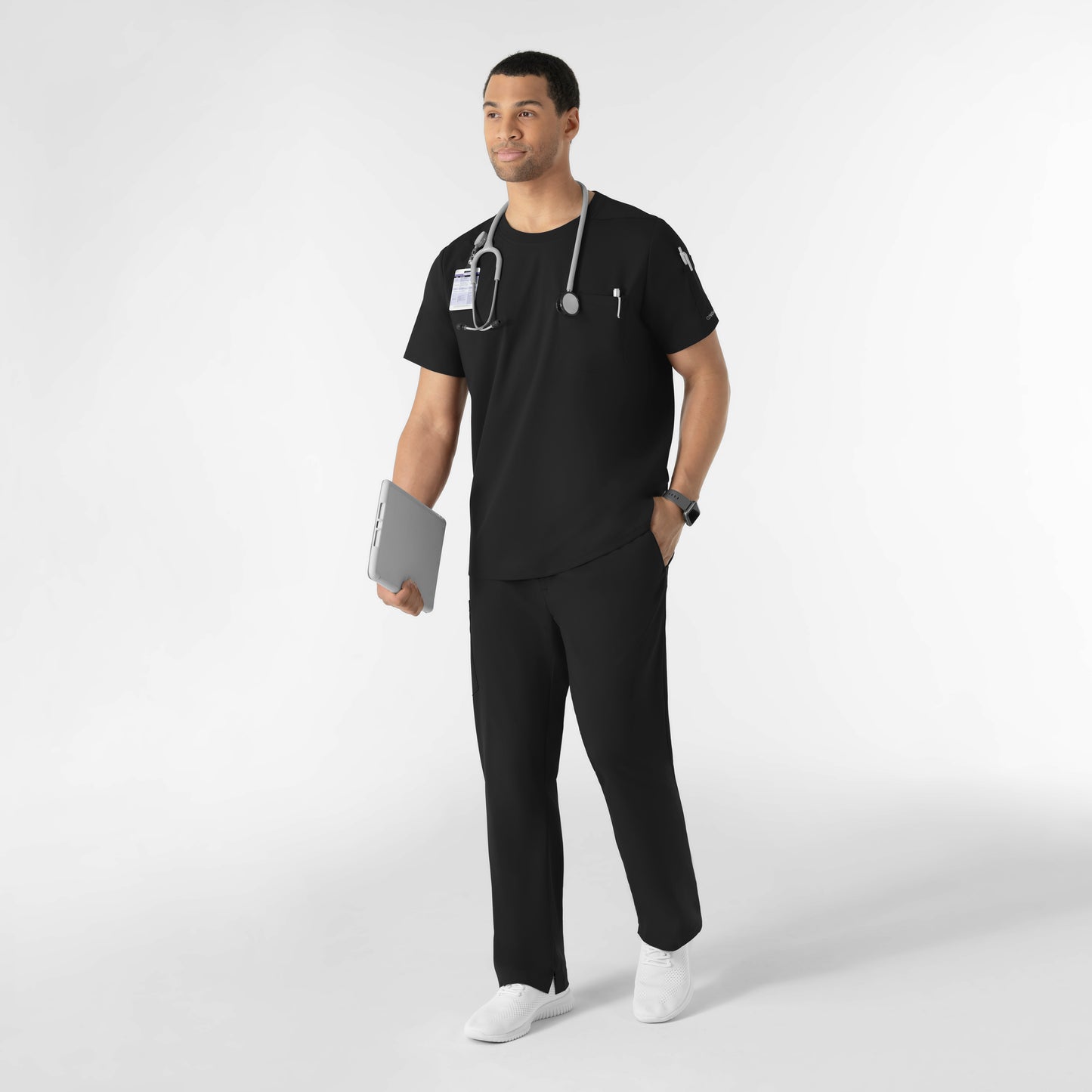 Boundless 6651 Men’s Classic Tee Scrub Top Black