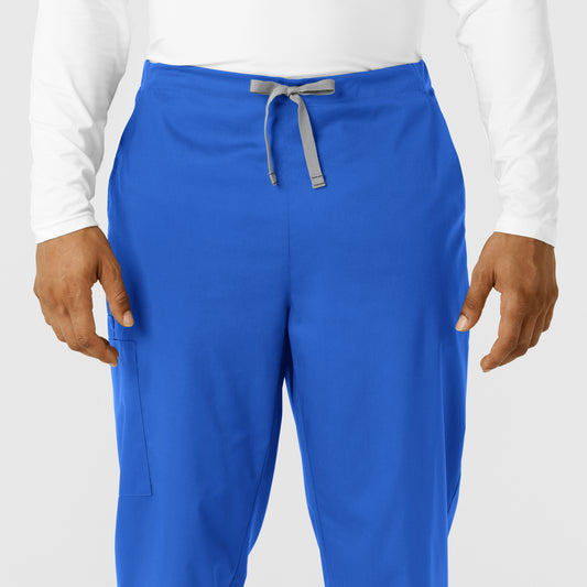 WonderWORK 507 Men's Cargo Jogger Scrub Pants Royal Model Image Left Side | Wink