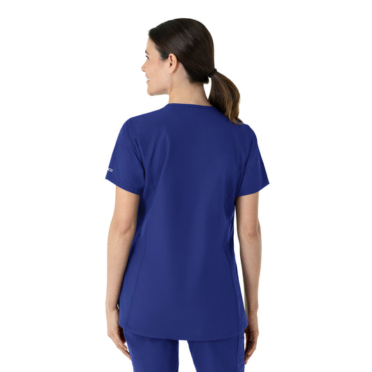Force Essentials C12213 Women's Notch Neck Tunic Scrub Top Galaxy Blue