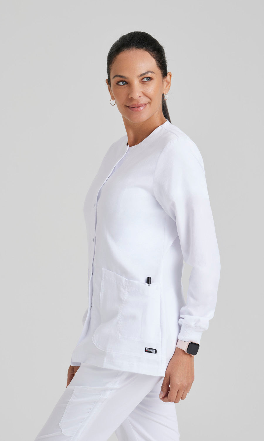 Grey's Anatomy 4450 Jamie Scrub Jacket White