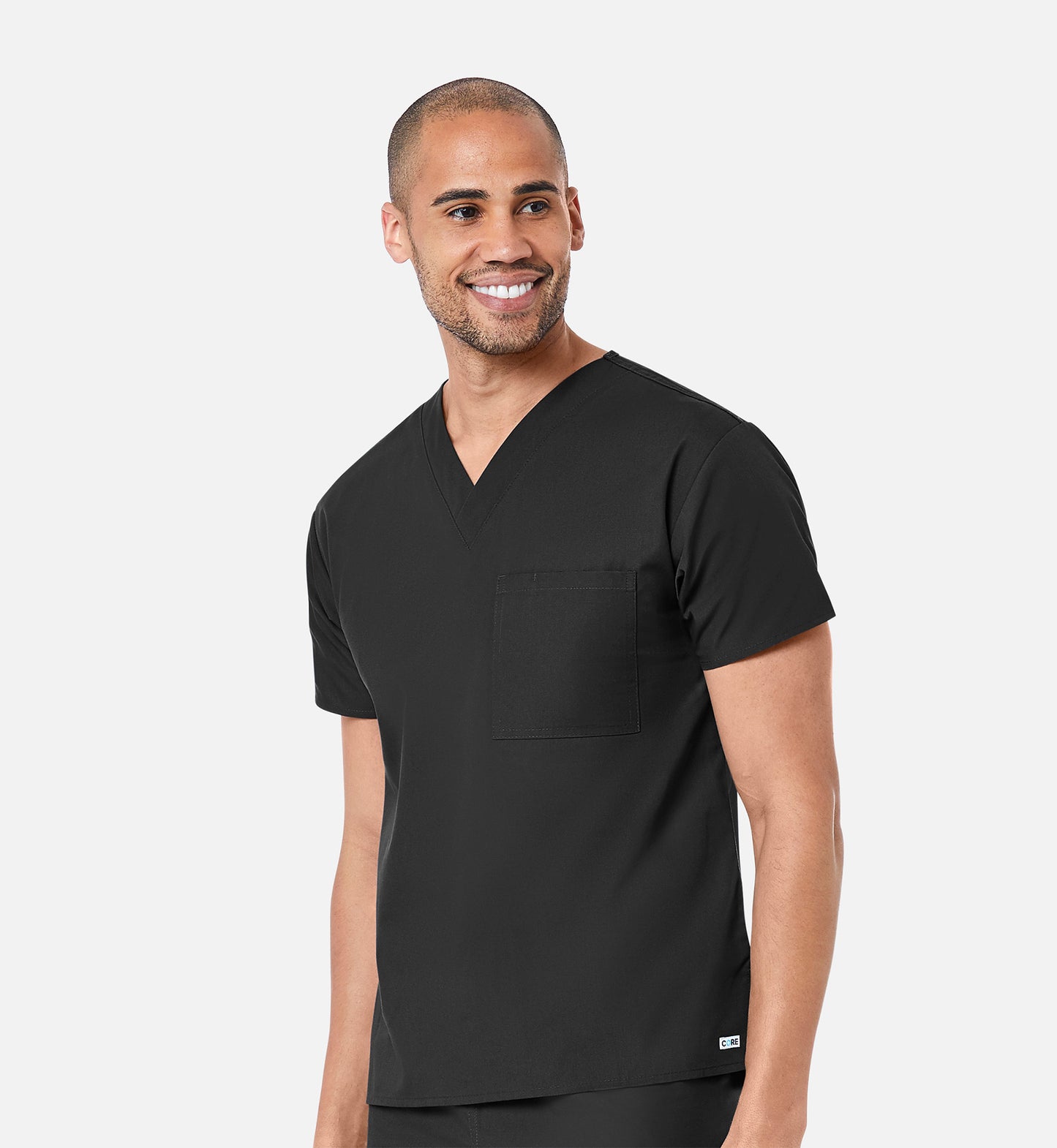 Core 1006 Unisex V-Neck Top Black