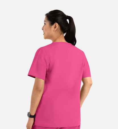 Core 1006 Unisex V-Neck Top Hot Pink