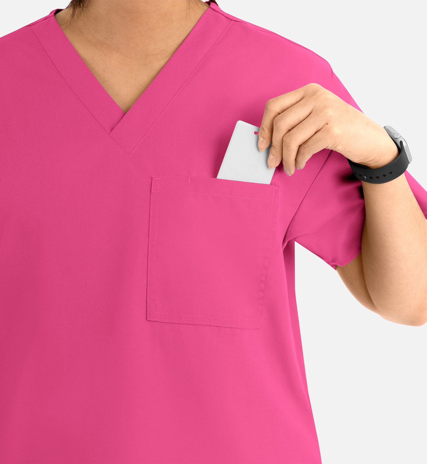 Core 1006 Unisex V-Neck Top Hot Pink