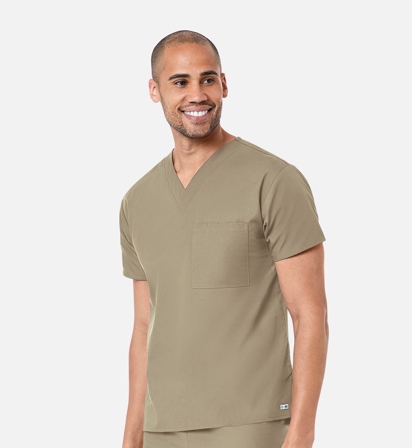 Core 1006 Unisex V-Neck Top Khaki