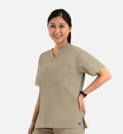 Core 1006 Unisex V-Neck Top Khaki