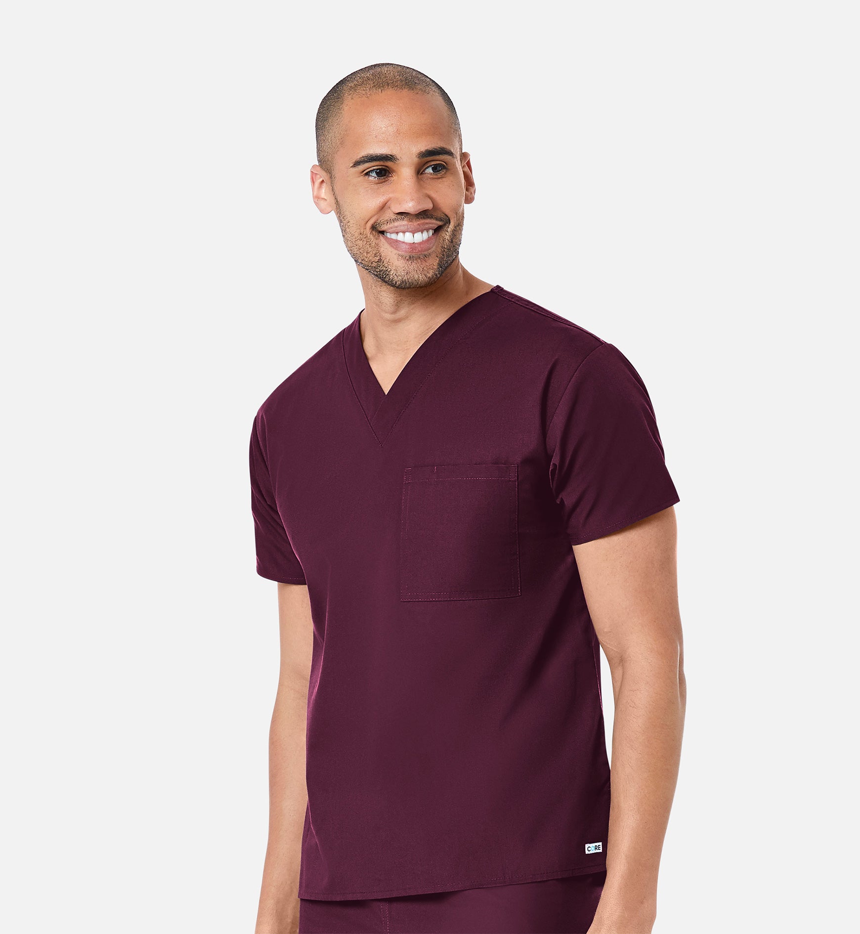 Core 1006 Unisex V-Neck Top Wine