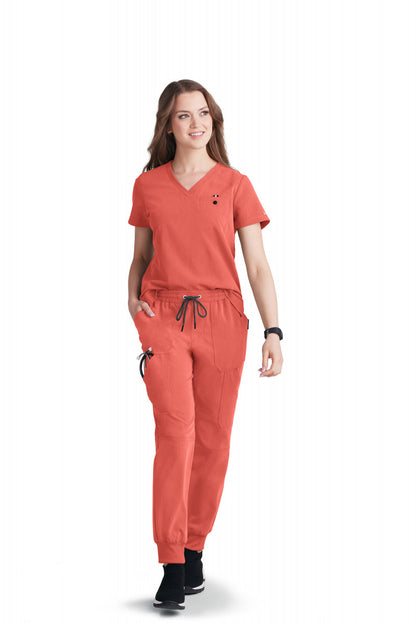 Next Gen 1010 Ready to Work Top Heather Coral