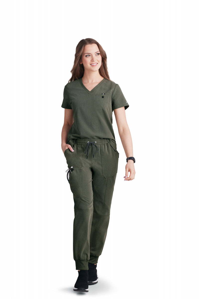 Next Gen 1010 Ready to Work Top Heather Olive