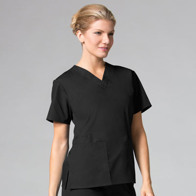 Core 1016 Women’s Classic V-Neck Top Black