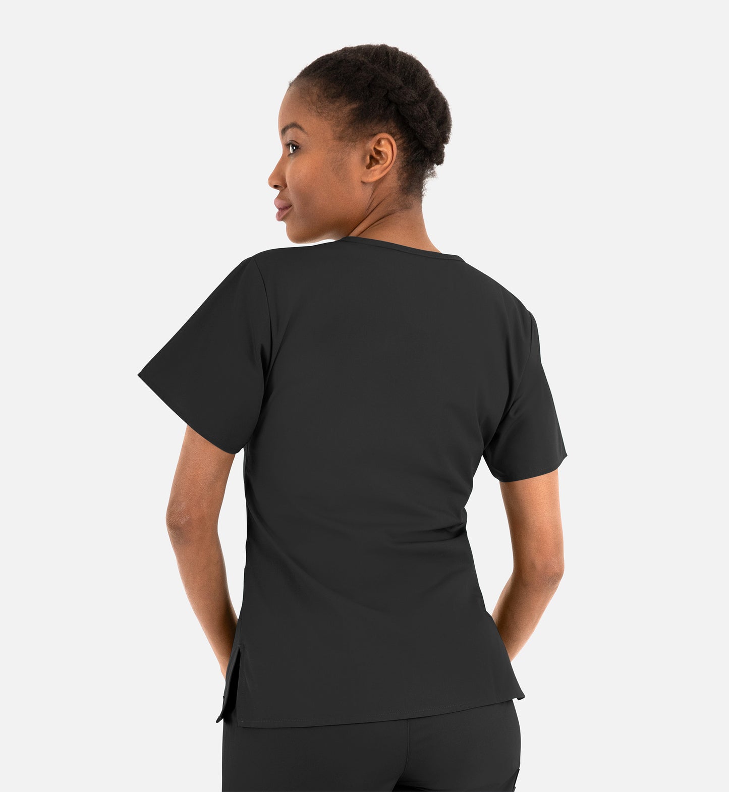 Core 1016 Women’s Classic V-Neck Top Black