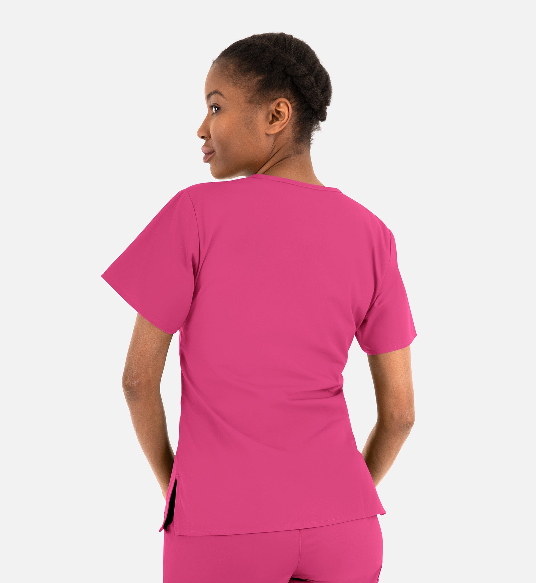 Core 1016 Women’s Classic V-Neck Top Hot Pink