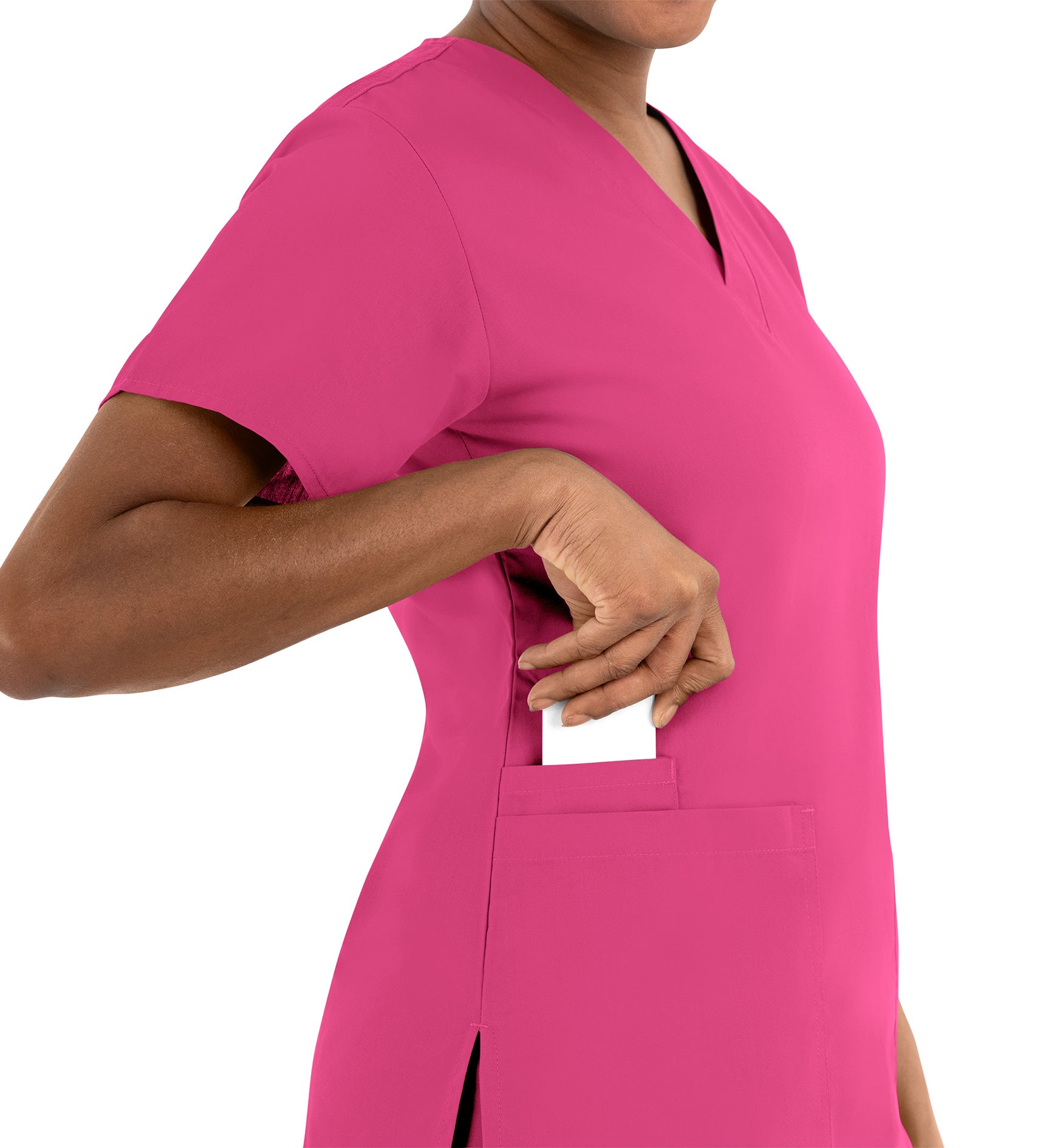 Core 1016 Women’s Classic V-Neck Top Hot Pink