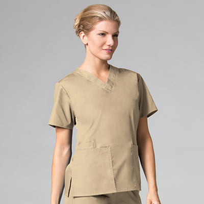 Core 1016 Women’s Classic V-Neck Top Khaki