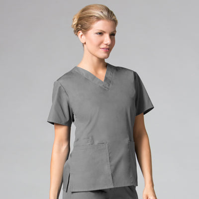 Core 1016 Women’s Classic V-Neck Top Pewter