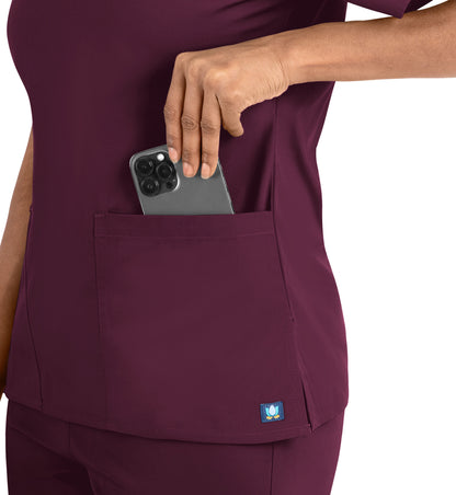 Core 1016 Women's Classic V-Neck Top Wine