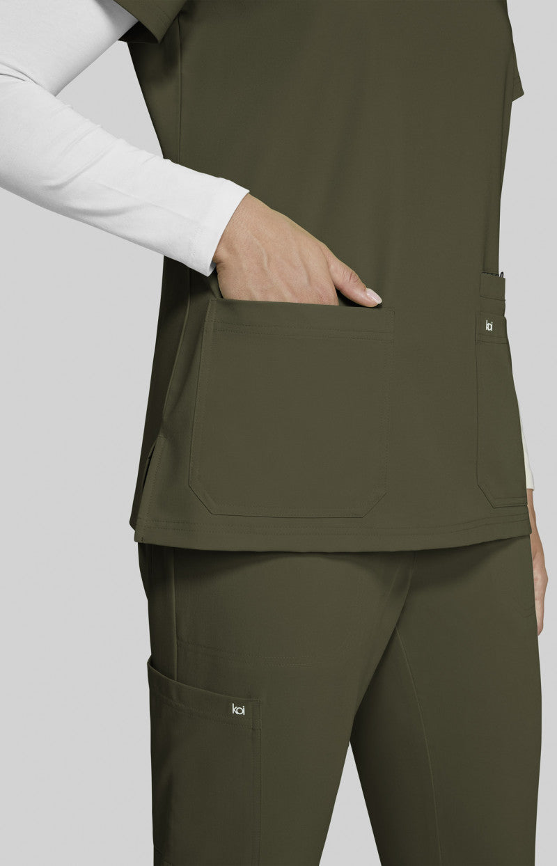 Next Gen 1019 Hustle and Heart Top Olive Green