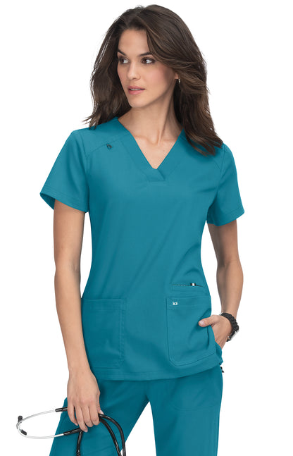 Next Gen 1019 Hustle and Heart Scrub Top Teal
