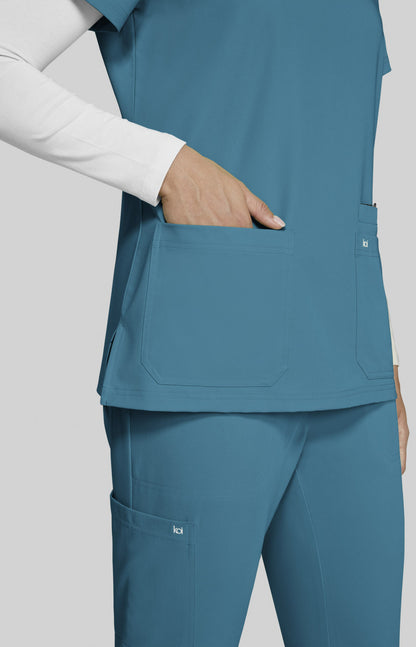 Next Gen 1019 Hustle and Heart Scrub Top Teal