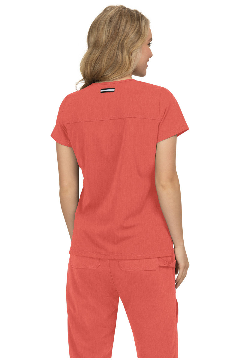 Next Gen 1019 Hustle and Heart Top Heather Coral