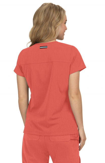 Next Gen 1019 Hustle and Heart Top Heather Coral
