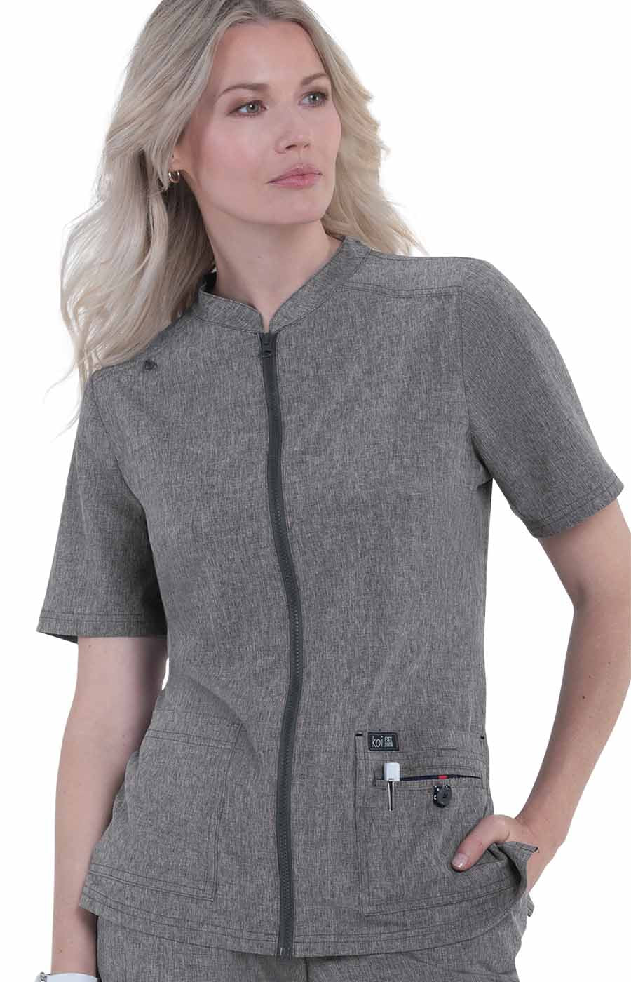 Basics 1023 Madison Top Heather Grey