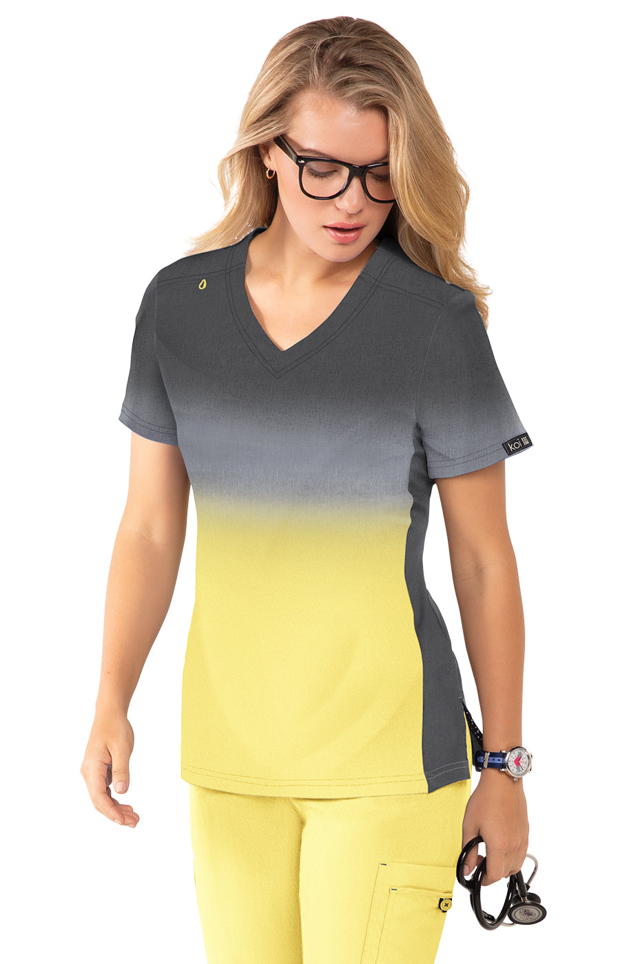 Basics 1031PR Cali Top Heather Charcoal/ Sunshine