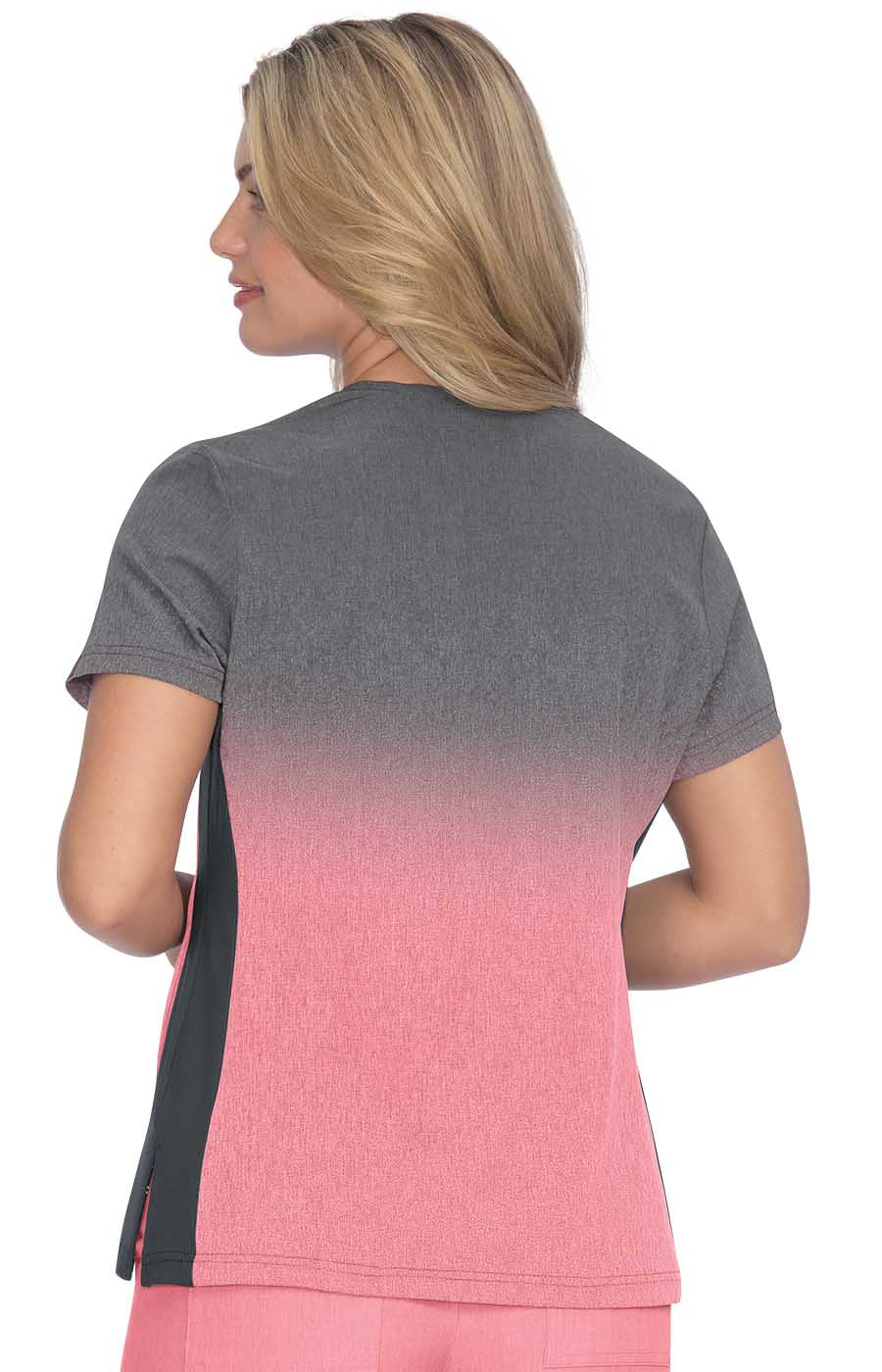 Basics 1031PR Cali Top Charcoal Heather Soft Pink Ombre