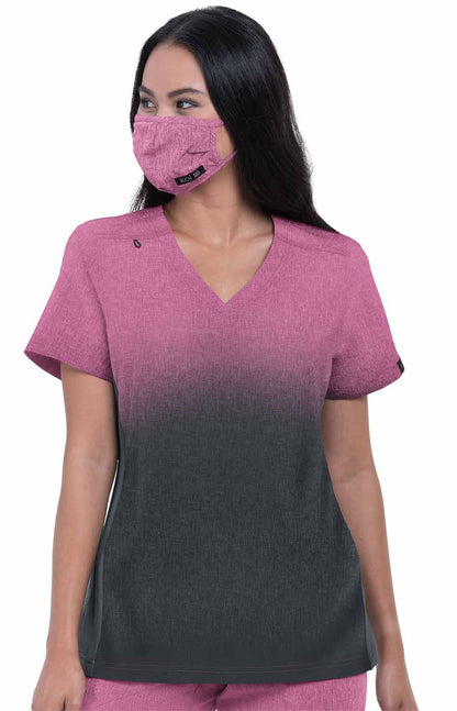 Basics 1031PR Cali Top Heather Azalea Charcoal Ombre