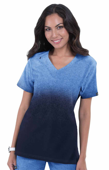 Basics 1031PR Cali Top Heather Galaxy Navy Ombre