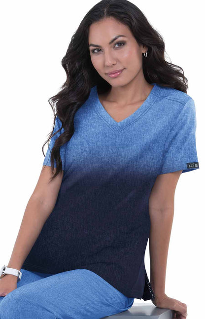 Basics 1031PR Cali Top Heather Galaxy Navy Ombre