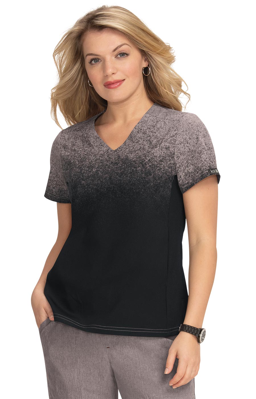 Basics 1031PR Cali Top Heather Taupe/Black