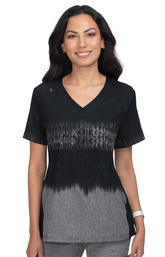 Basics 1031PR Cali Top Tie Dye Black Heather Grey