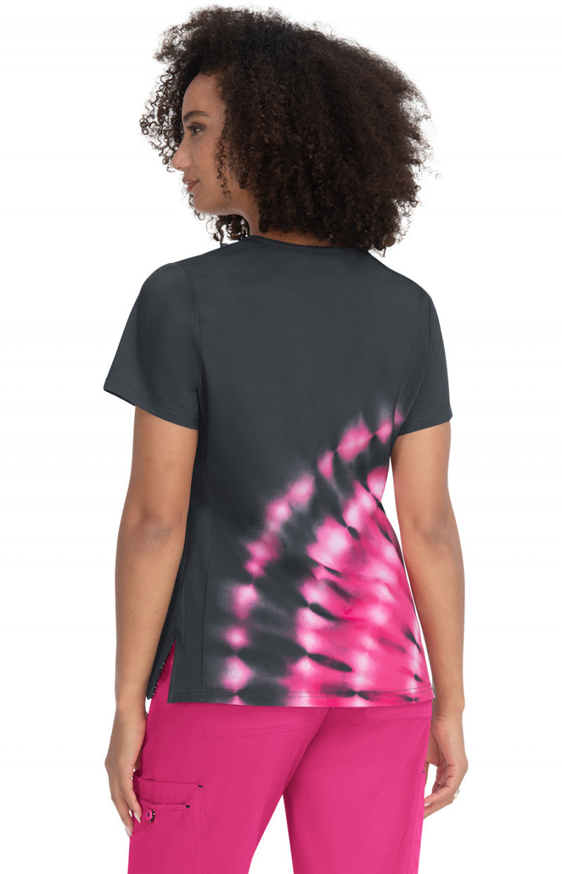 Basics 1031PR Cali Top Tie Dye Burst Flamingo