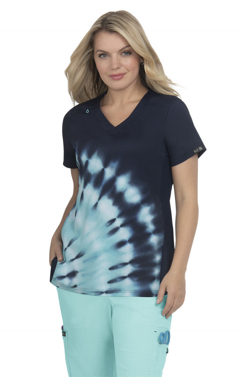 Basics 1031PR Cali Top Tie Dye Burst Fresh Mint