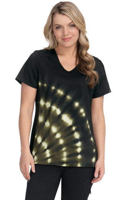 Basics 1031PR Cali Top Tie Dye Burst Olive