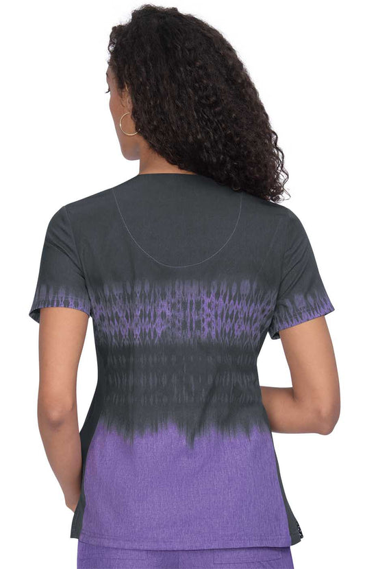 Basics 1031PR Cali Top Tie Dye Charcoal Heather Wisteria