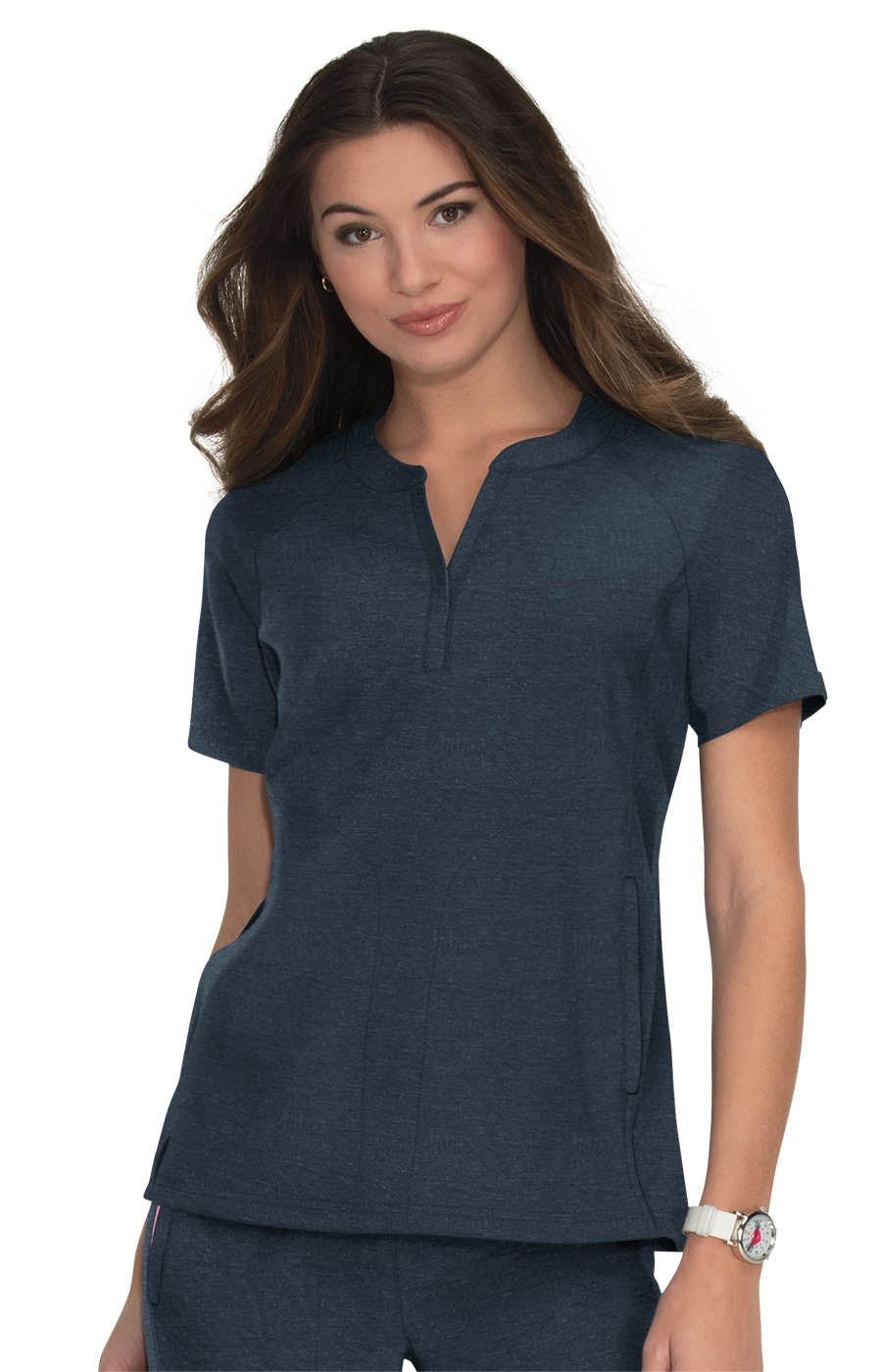 Lite Stretch 1035 Action Top Heather Navy