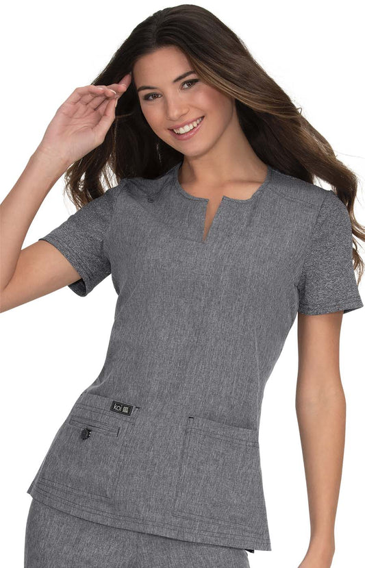 Basics 1037 Gretchen Top Heather Grey