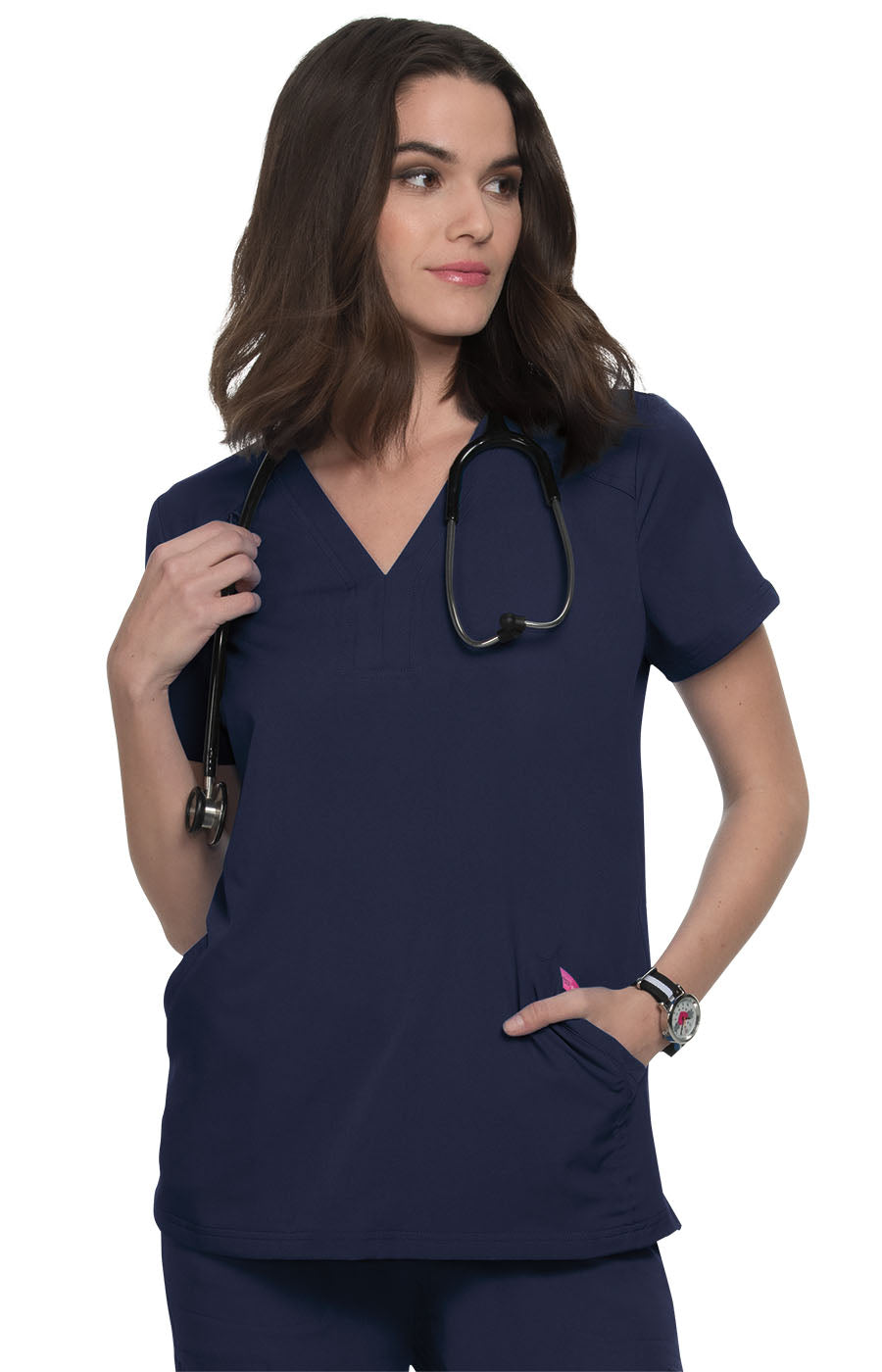 Lite Stretch 1039 Velocity Top Navy