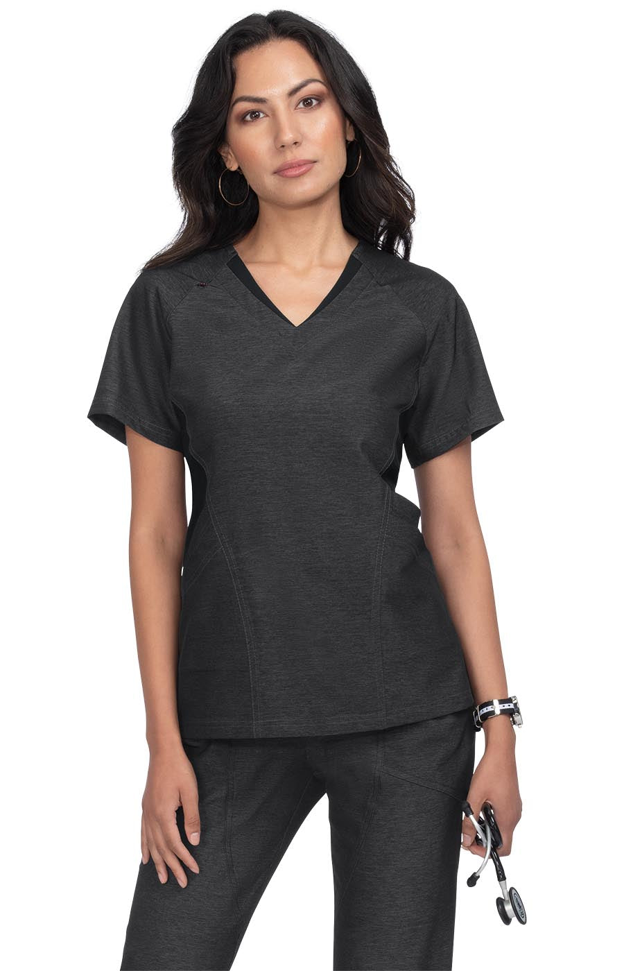 Lite Stretch 1042 Transform Top Heather Charcoal