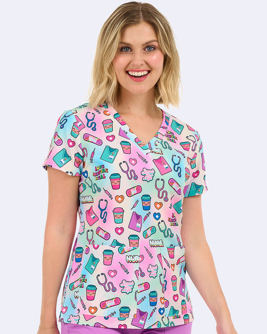 Zavate Audrey Top Style 1054 in color Scrub Life Image 1